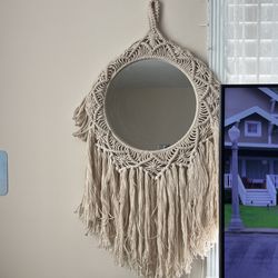 boho mirror hanging