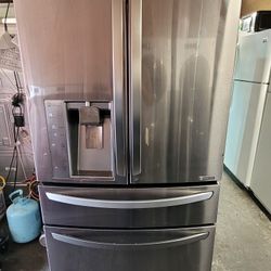 Frigidaire Black Stainless Steel Counter Depth 24" Deep French Door Refrigerator 