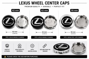 New Wheel Center Caps https://offerup.com/redirect/?o=Zm9yLkxleHVz 62MM & 95 MM