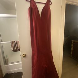 Burgundy Prom Dress Size 16