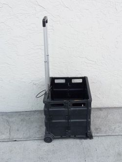 Large Folding Rolling Portable Crate 17-in x 16-in x 15-in $10