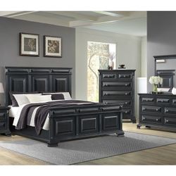 Black Bedroom Set 4pcs