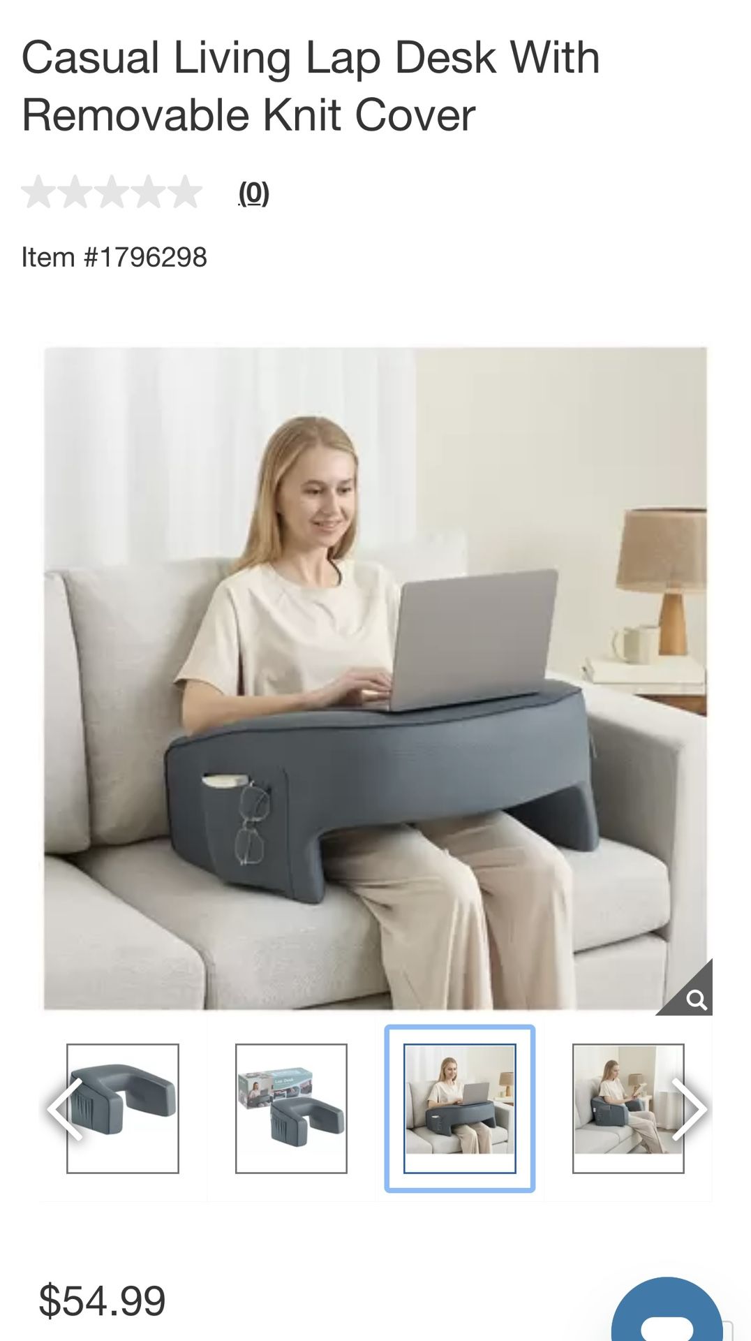 Casual Living Lap Desk With Removable Knit Cover
