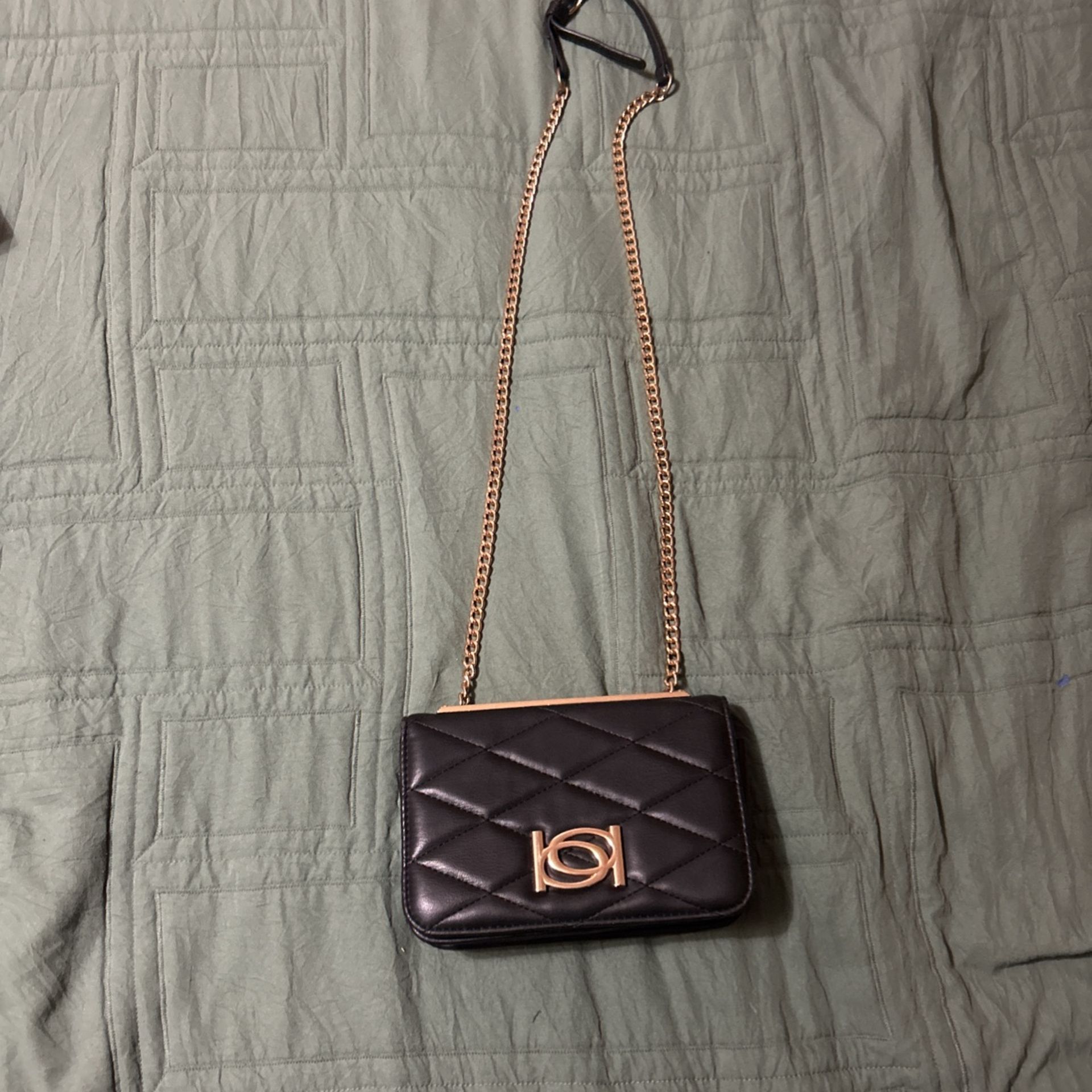 Bebe Black And Gold Purse