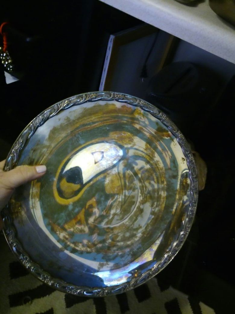 Wm Rogers Bros Exquisite silver plated serving tray