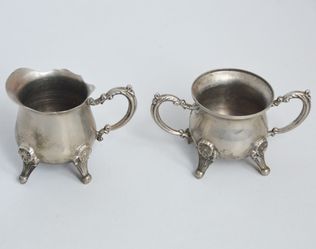 Antique Russian Sugar Bowl Milkman Brass Kitchen Dishes 1900s