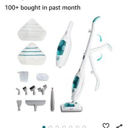 10-in-1 Steam Mop Triangle Collapses Mop With Detergent Chamber and Detachable Handheld Steam Cleaner, Multipurpose Adapter Accessories,Floor Steamer,