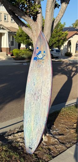 6’6” Black Fly surfboard thruster shortboard