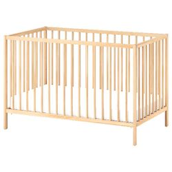 Ikea Sniglar Crib, Beech/Natural Wood