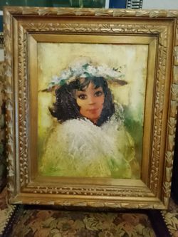 Herbert Fiedler "Little Girl" Oil Painting