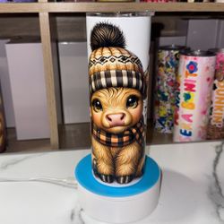 20oz Christmas highland Cow Tumbler