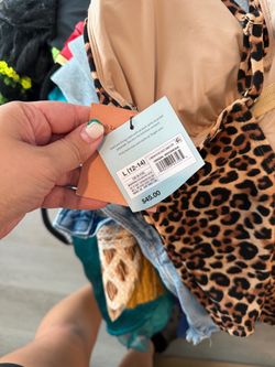 Cheetah print bathing suit
