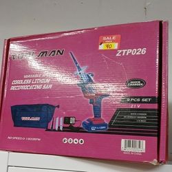 TOOlMAN New Cordless Lithium Reciprocating Saw