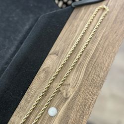 SOLID 14K GOLD ROPE CHAIN