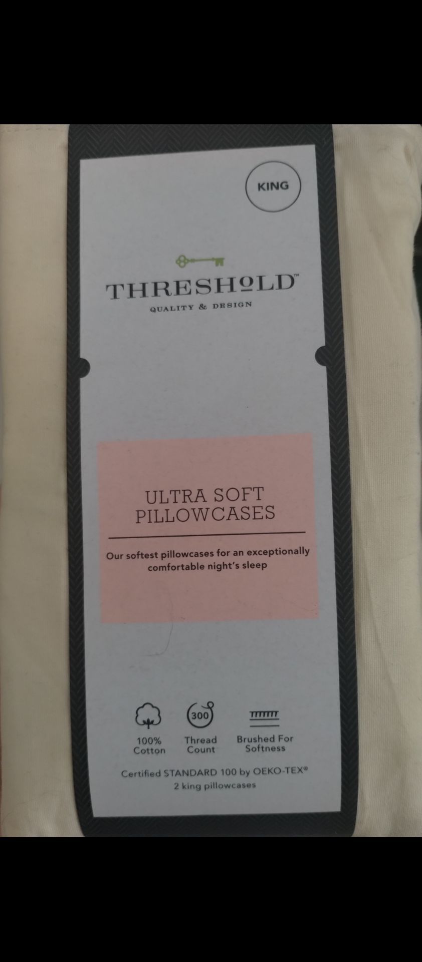 Threshold brand 300 thread count king size pillowcases
