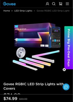 Govee RGBIC LED Strip Lights with Covers