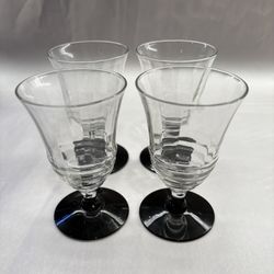 Vintage B&W Juice Glasses
