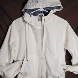 Nike Y2K Vintage Sm Athletic White Blue Hoodie Zip Up  Jacket Womens Swoosh Logo