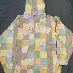 Supreme Reverse Patchwork Hoodie Sz L