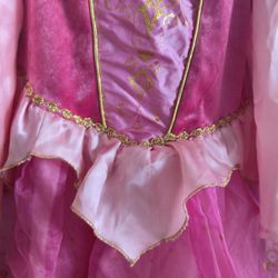 Disney Store Aurora Sleeping Beauty Pink Costume DRESS Girls XS 4 Toddler 