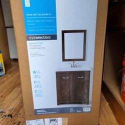 Vanity With Top And Mirror Brand New 