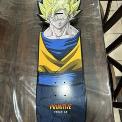 Primitive Dragon Ball Z Super Saiyan Goku Skateboard Deck