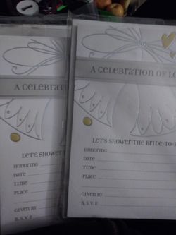 Hallmark invitations and envelopes