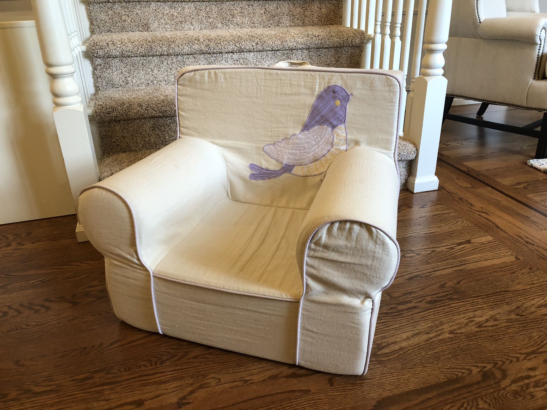 Pottery barn kids “Anywhere Chair” - Tan & Violet