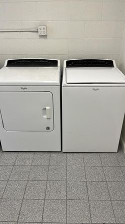 Whirlpool Cabrio Washer & Dryer Set – Top Load, Wrinkle Shield, White