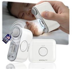 Electric Nail Clipper for Family Care【Precision Dual-Blade Trimming System】Automatic 2-in-1 Trimmer & Grind Nail Care Tool with LED Light, Ultra-Quiet