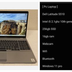 [ Pc Laptop ]

Dell Latitude 5510
Intel i5 2.1ghz 10th generation Series [ Clean Reset Charger Included ]