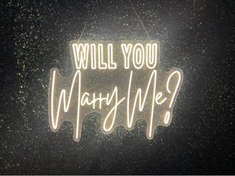 Will you marry me proposal neon sign