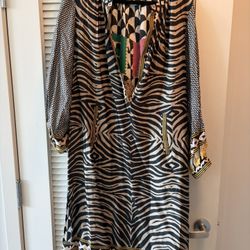 ME 369 Mixed Print Dress