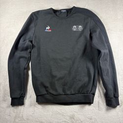 Le Coq Sportif Paris 2024 Olympics Team Size L Black Crewneck Sweater #3044