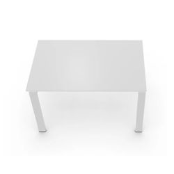 Calligaris Dining table Duca Extendable Table with Glass Top and Metal Legs