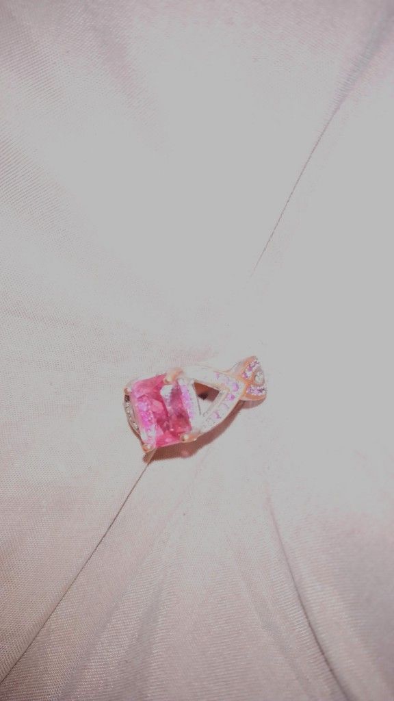 Pink Topaz Infinity Ring