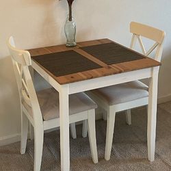 IKEA Dining Table Two Dining Chairs Set 