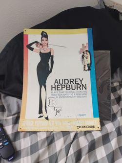 Breakfast at Tiffany's Audrey Hepburn Metal Tin Sign
