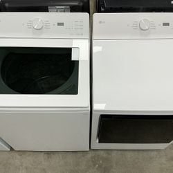 LG 5.0 cu. ft. Washer w/TurboWash, Al Sensing 7.3 cu. ft. Vented Electric Dryer w/Al Sensor Dry