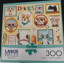 300 Buffalo Puzzle Larger Pieces Complete & Poster