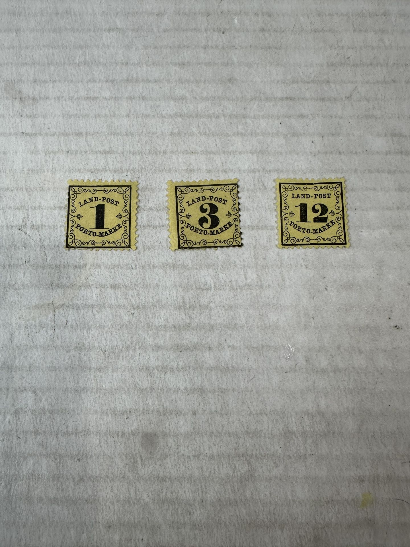German State Baden Set Of 3 LJ1-3 Mint Hinged Stamps 