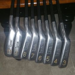 Lynx Black Cat Golf Iron Set 3-D Flare Unifiber  Regular Flex Graphite Shafts 