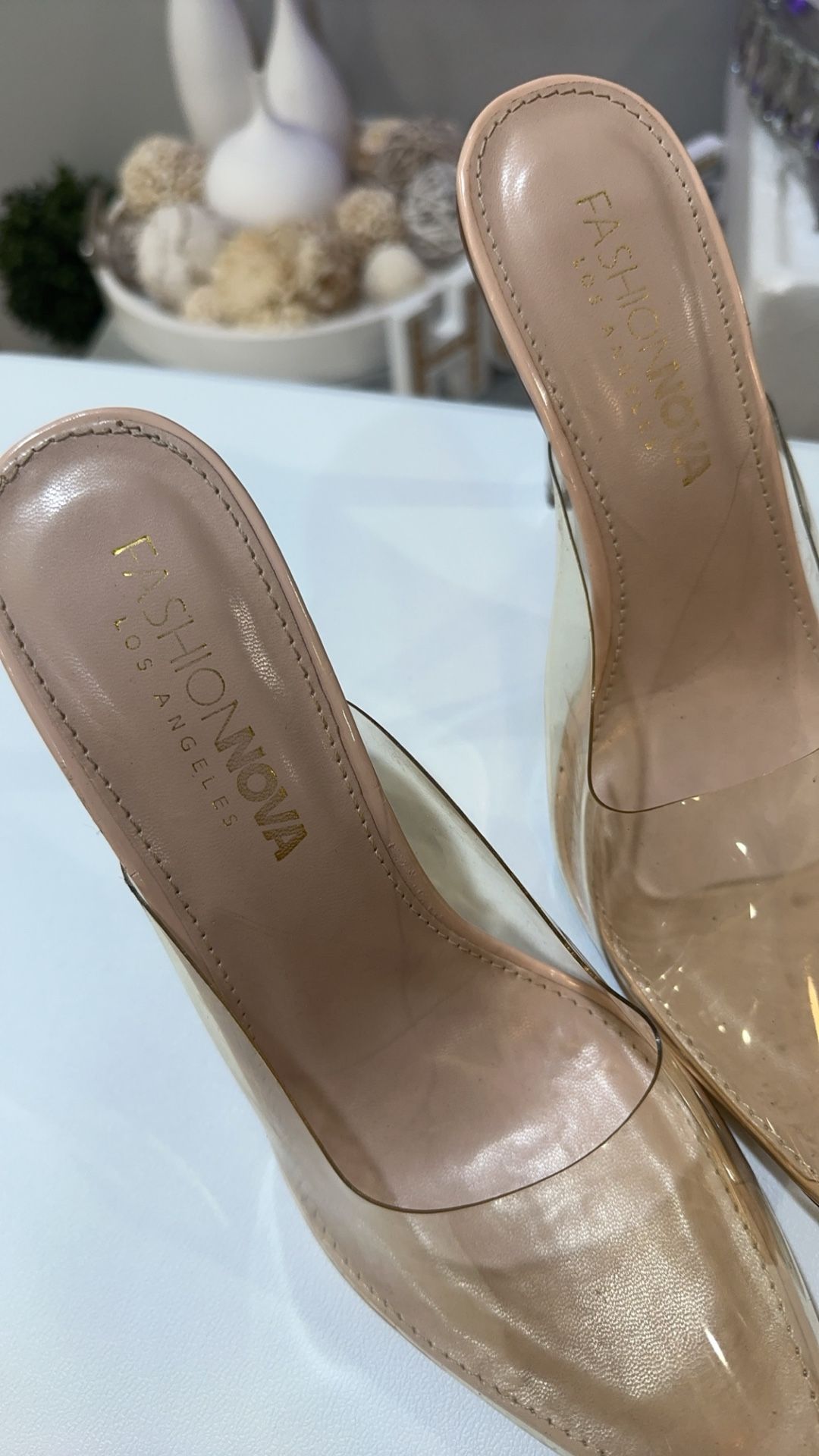 Fashion Nova Nude Heels Size 8 Ladies 