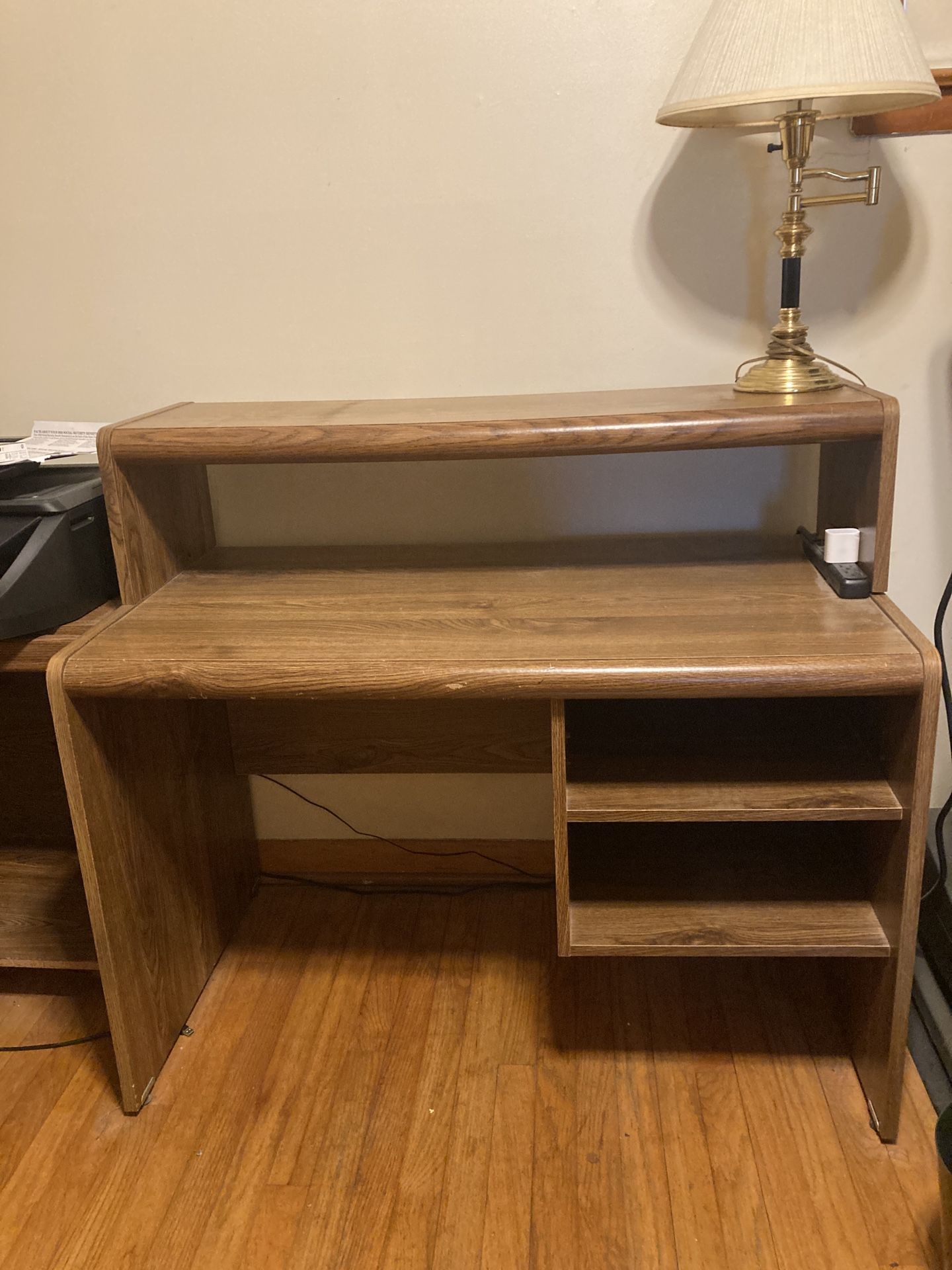 Desk With Printer Table And Chair