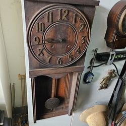 Antique Ansonia Wall Clock Runs CIRCA 1905