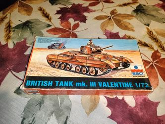 1:72 British Tank MK Tank KIT Action Figure III Valentine ESCI