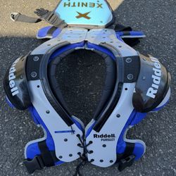 Riddell Shoulder Pads Youth Large With Back Plate 