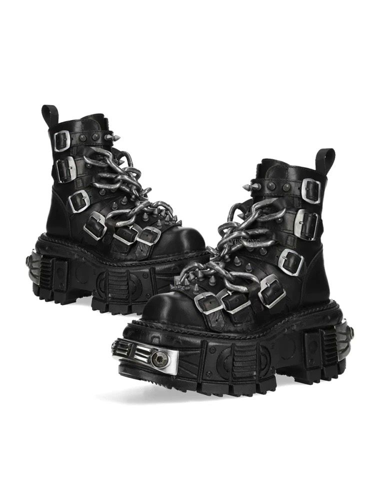 Metallic rock Martin boots