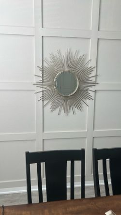 Sunburst Silver Wall Mirror 