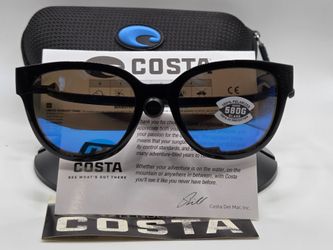 New 100% Authentic Costa Salina black frame with Blue 580g lenses ( glass lenses not polycarbonate)